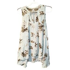 Free People FP Size Extra Small XS Sleeveless Peep Holy Flowy Tree Swing Dress